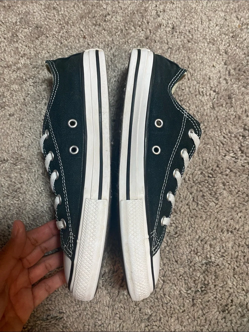 Converse All Star Chuck TaylorLow Top Canvas Sneakers - Black with White Accents